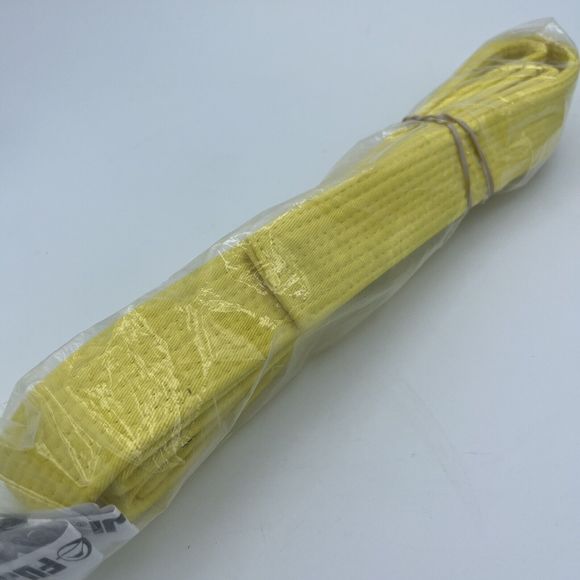 Yellow Belt Taekwondo Karate Judo Martial Arts Sz 3 Wide Double Wrap New W/ Tags - Picture 1 of 5